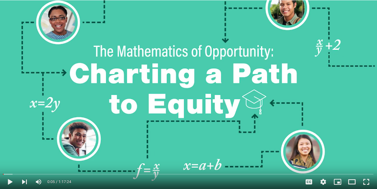 Title slide for The Mathematics of Opportunity: Charting a Path to Equity