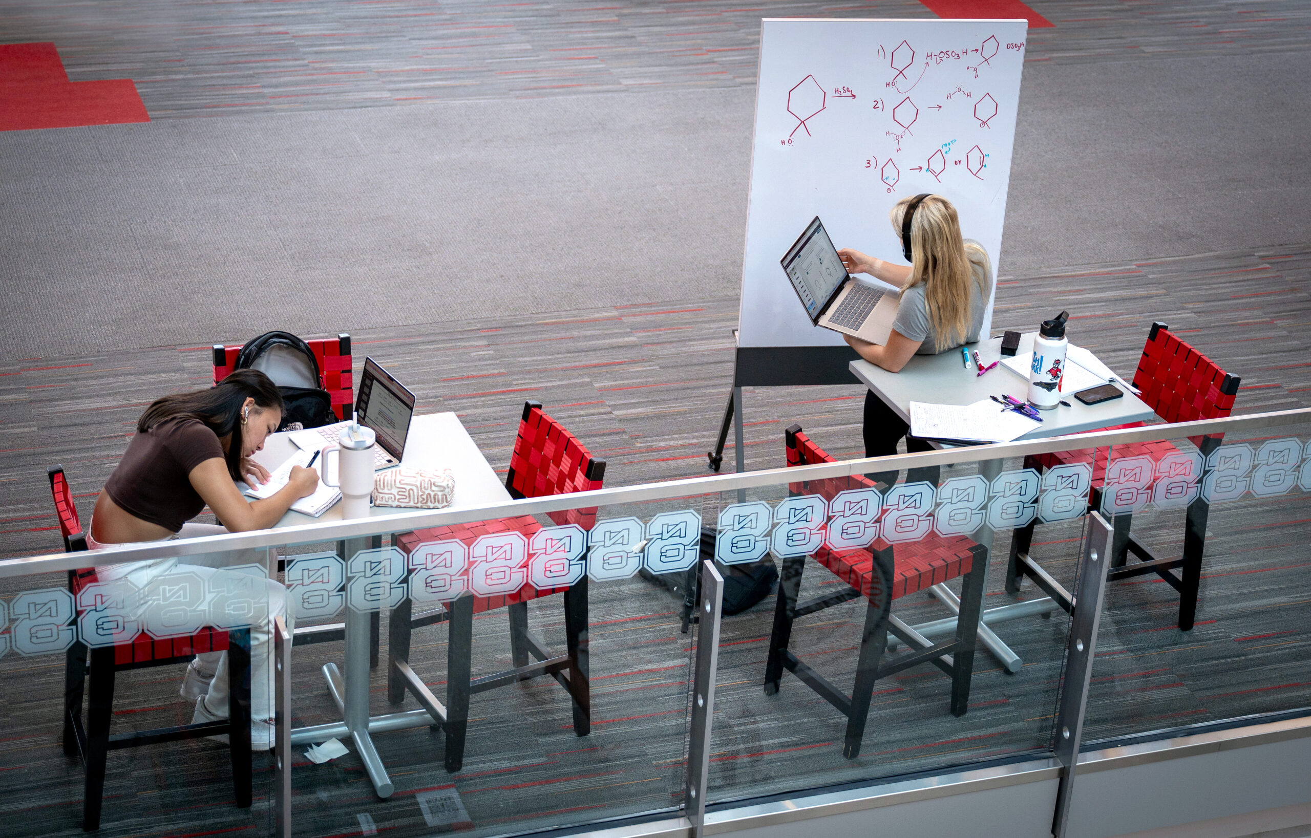 Students study in between classes at the Talley Student Union. Photo by Becky Kirkland.