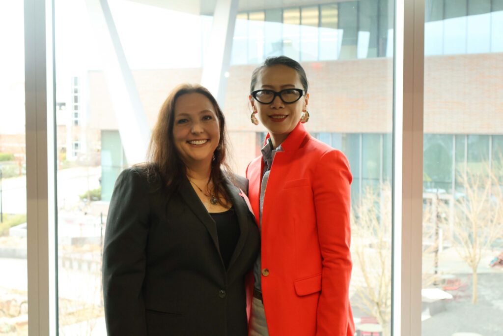 Senior Vice Provost Helen Chen (Right) and Keynote Speaker Jenell Stewart (Left). 