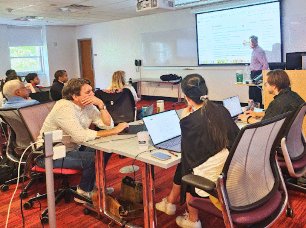 Dr. Paul Liu leads participants during Data and AI at Work training.