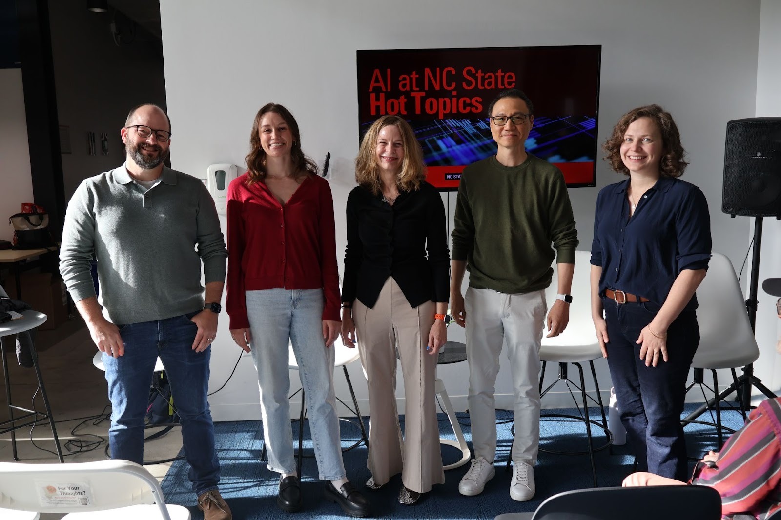 Pictured left to right: Jeremy Perry, Rebecca Planchart, Helen Armstrong, David Oh and Mac Hill
